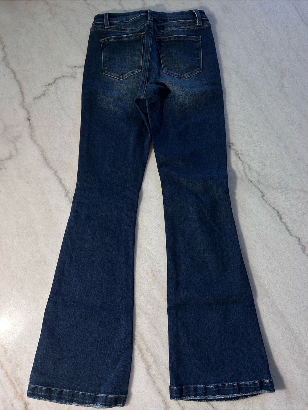 KanCan Dark Blue Distressed Flare Jeans - Picture 5 of 5